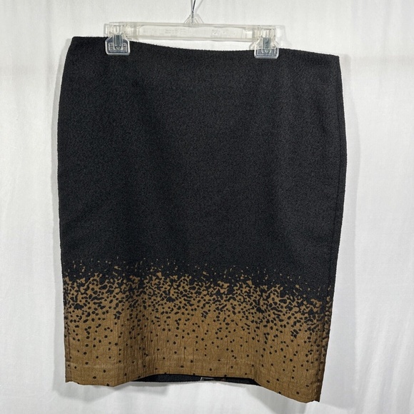NWT $90 Ann Taylor [‎ 16 ] Textured Ombre Pencil Skirt in Black Bronze - Picture 1 of 12